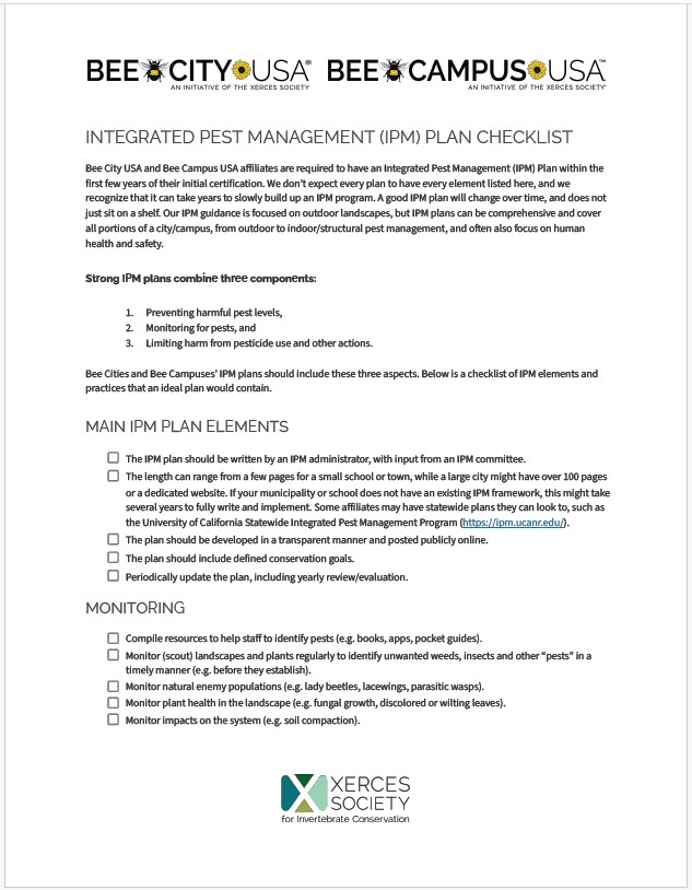 IPM Checklist Image